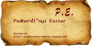 Podhorányi Eszter névjegykártya